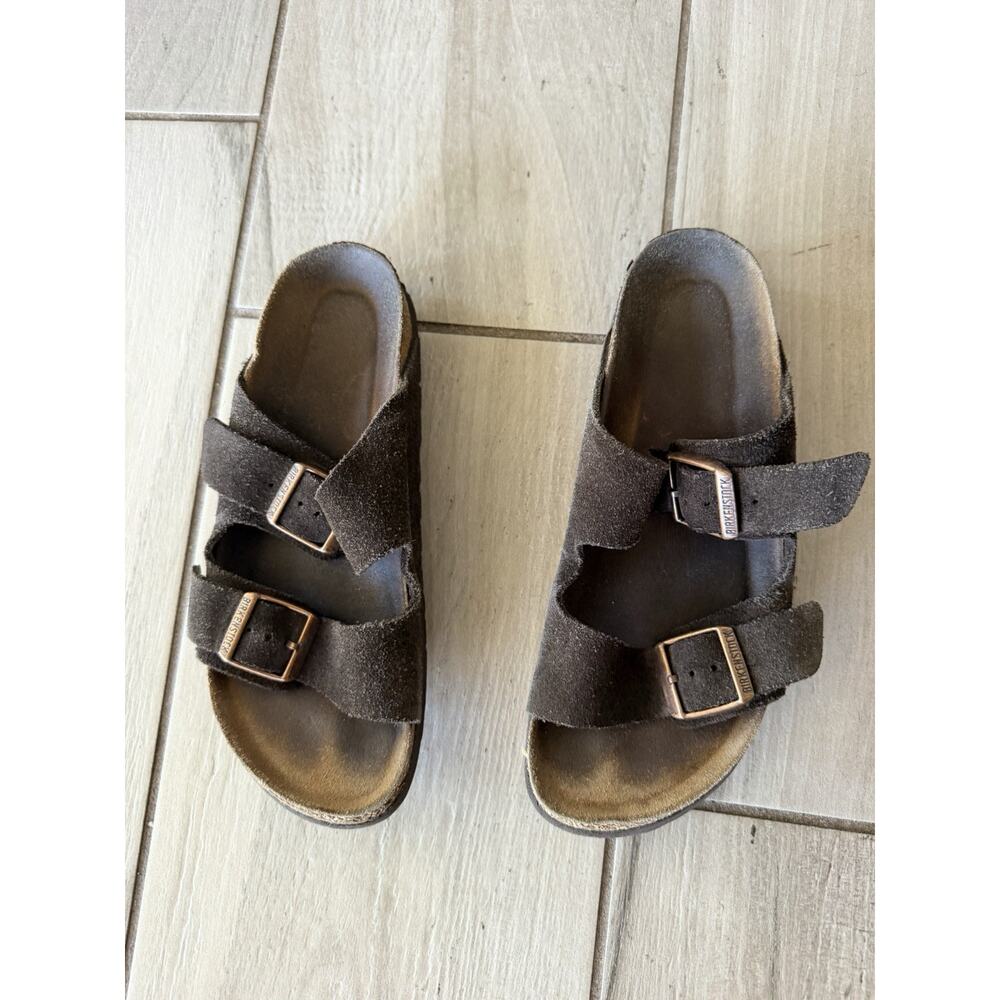 Birkenstock Arizona Suede Sandals MochaBrn Double Strap Women’s 37 L6 ?